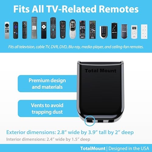 Universal Remote Control Holder - Medium (Black)