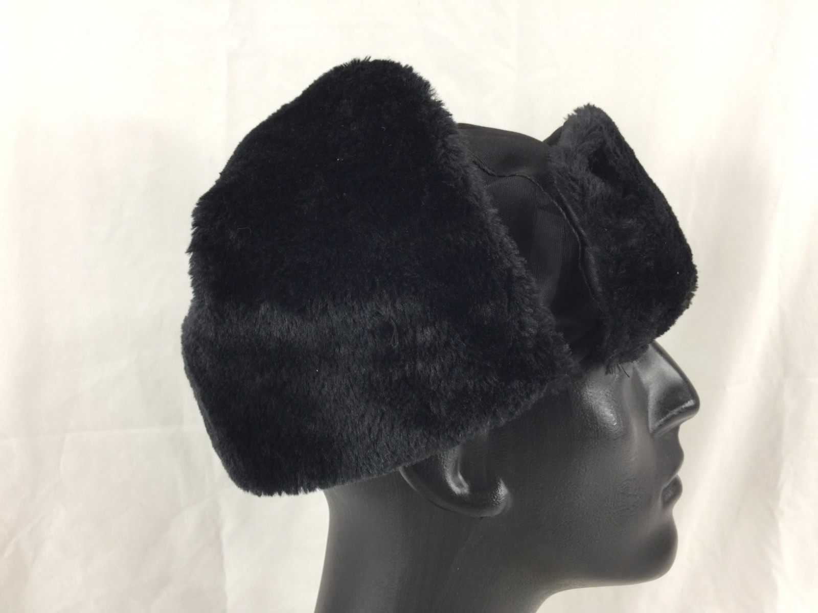 Salt Armour SA Trapper Hat Fur Lined Black Blackout American Flag One Size