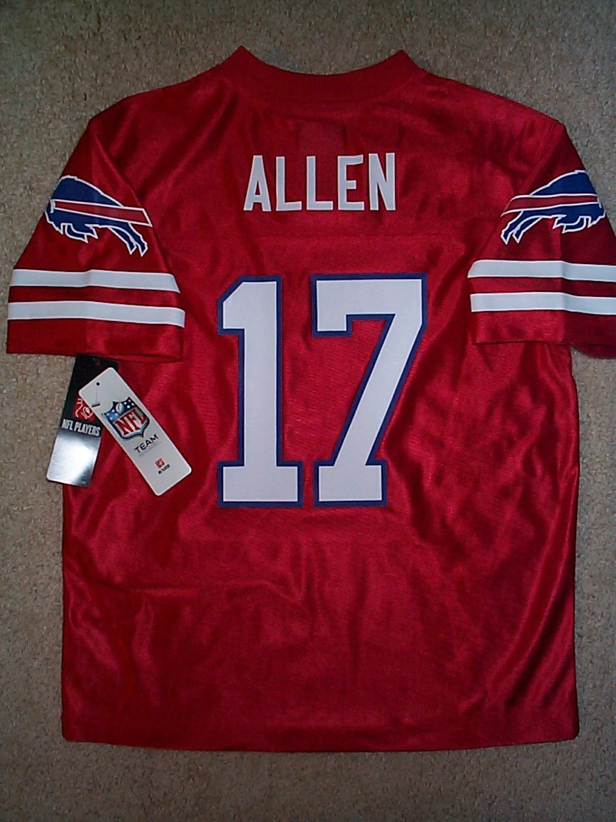 (2025-2026) Buffalo Bills JOSH ALLEN nfl Jersey YOUTH KIDS BOYS (L-LARGE 12-14)