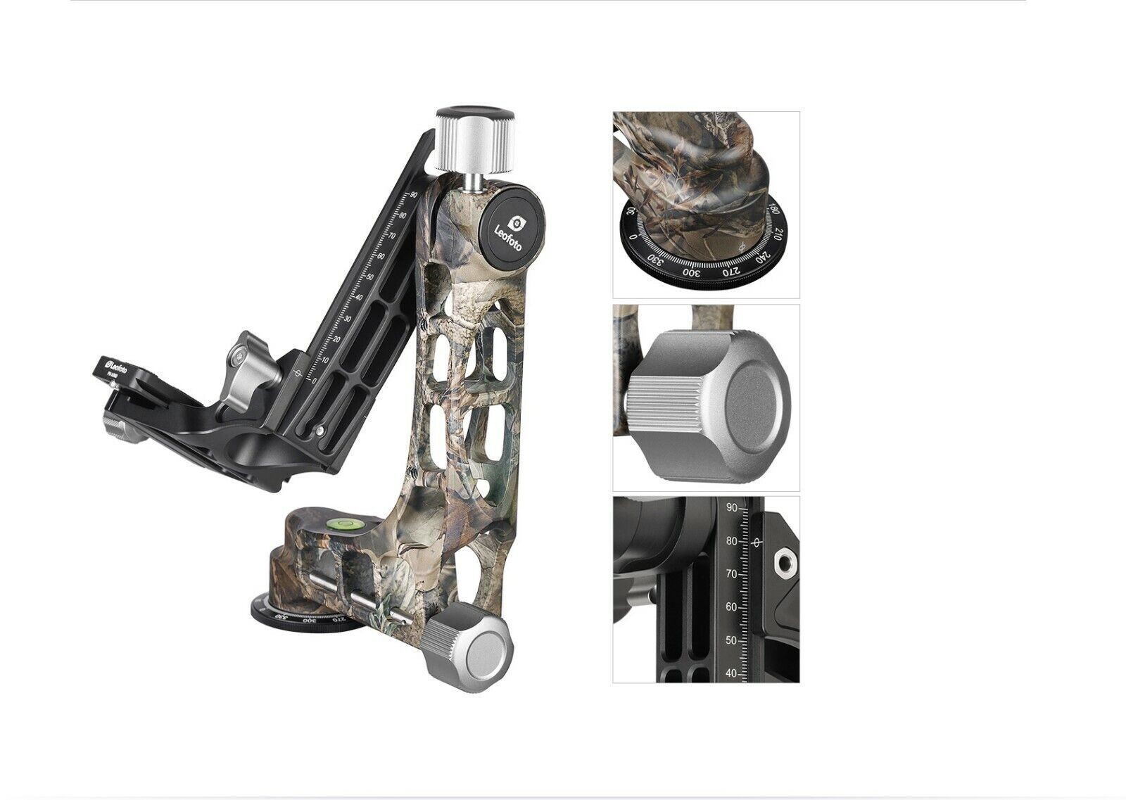 Leofoto LS-365C + PG-1 Camouflage Carbon Fiber Tripod + Gimbal Head