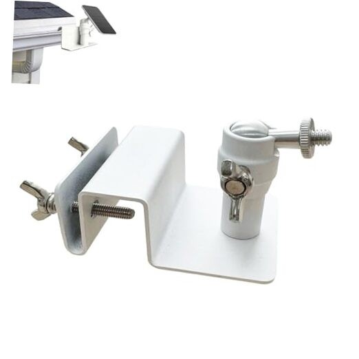 Stainless Steel Universal Solar Panel Gutter Mount for Eufy, Arlo, Wyze,