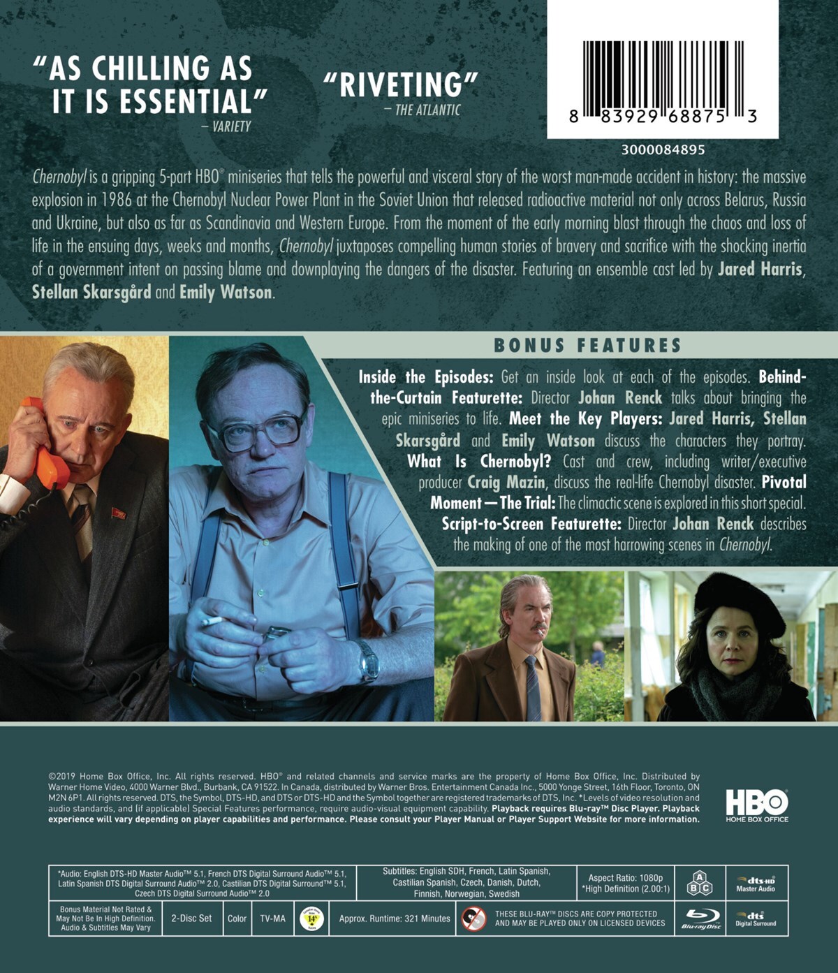 Chernobyl Blu-ray Stellan Skarsgård NEW