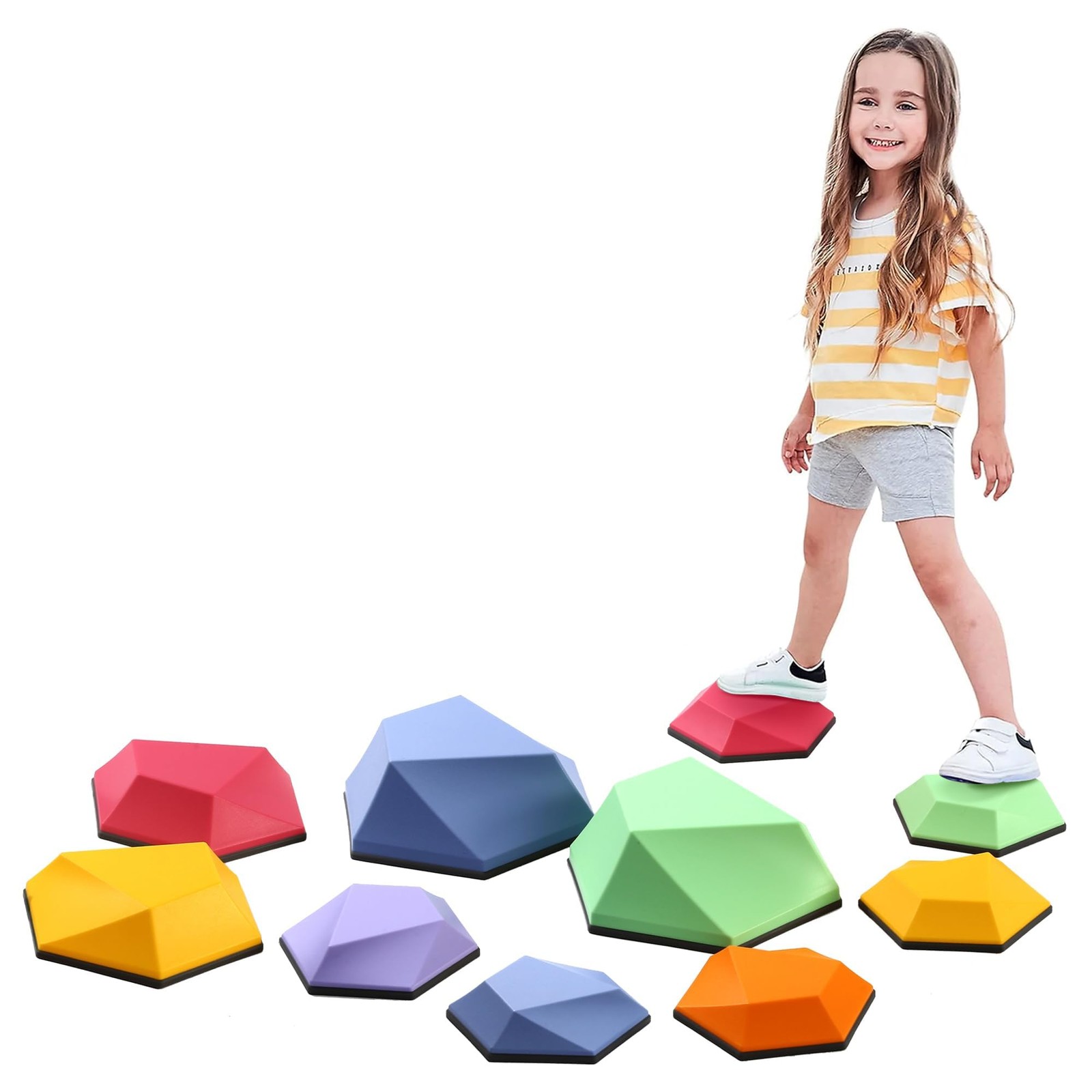 Stepping Stones for Indoor and Outdoor Balance Blocks Promote Coordination, B...