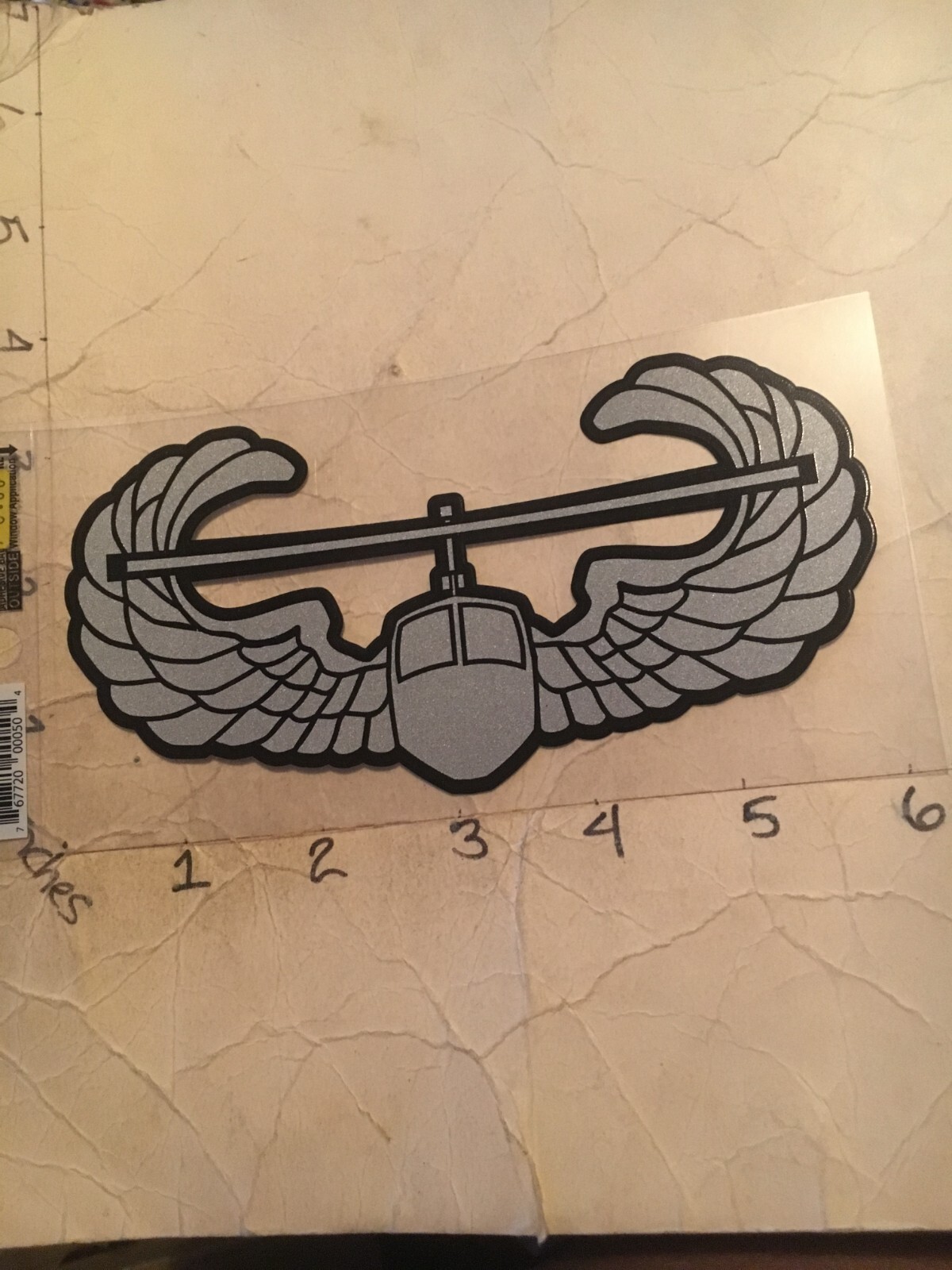 US Army Air Assault badge Window Decal (Applied outside)