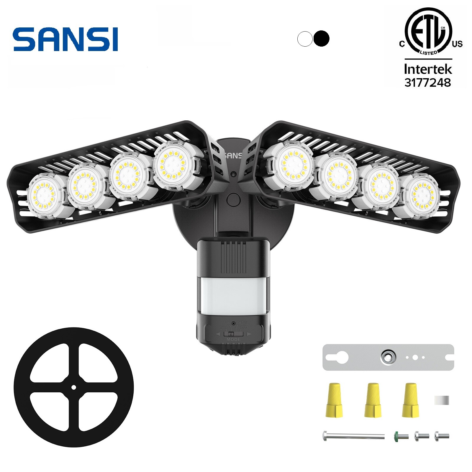 SANSI 7000LM LED Security Lights Motion Sensor Energy Efficient 54W FloodLight