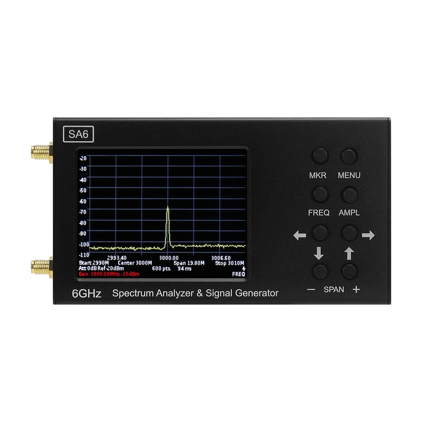 HAMGEEK SSA6G RF Spectrum Analyzer RF Multimeter Spectrum Explorer with Screen