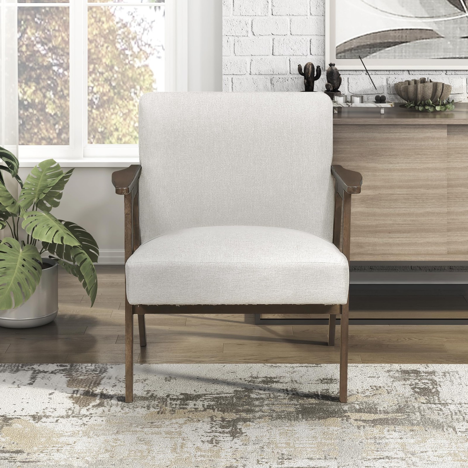 Lexicon Mid Century 21.5 inches (W) x 23 (D) x 17.5 (H), Beige