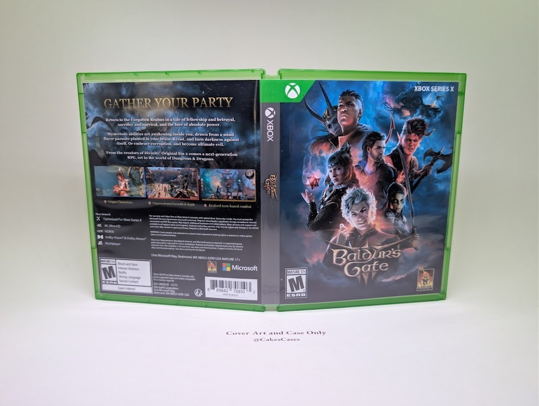 Baldur's Gate 3 III - Xbox Series X  Empty Case (No Game)