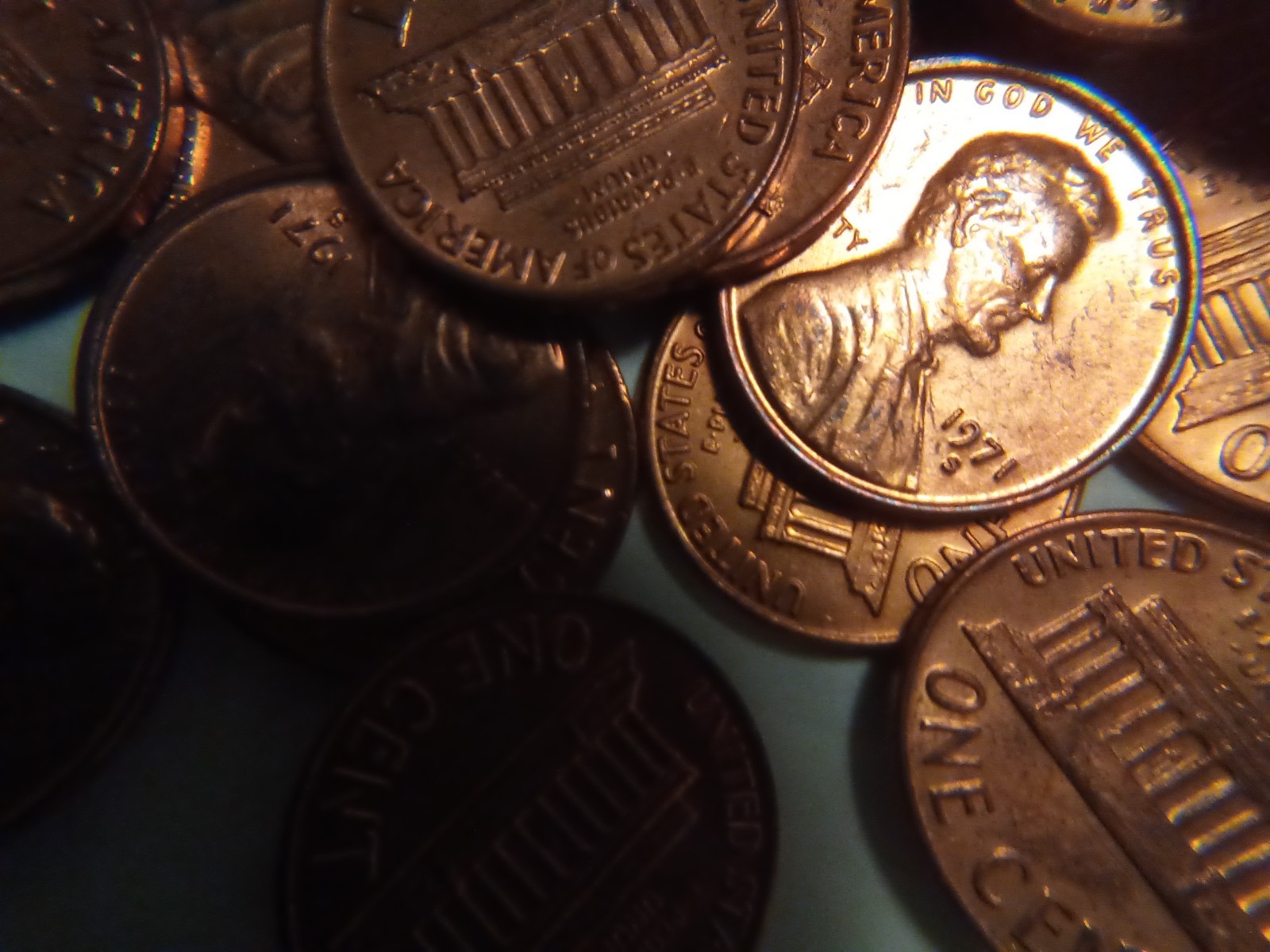 1971-S LINCOLN MEMORIAL CENTS UNCIRCULATED ROLL