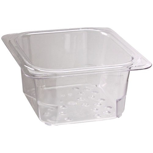 Cambro CAM63CLRCW135 Colander Food Pan 1/6" 5.75x7" Clear Plastic