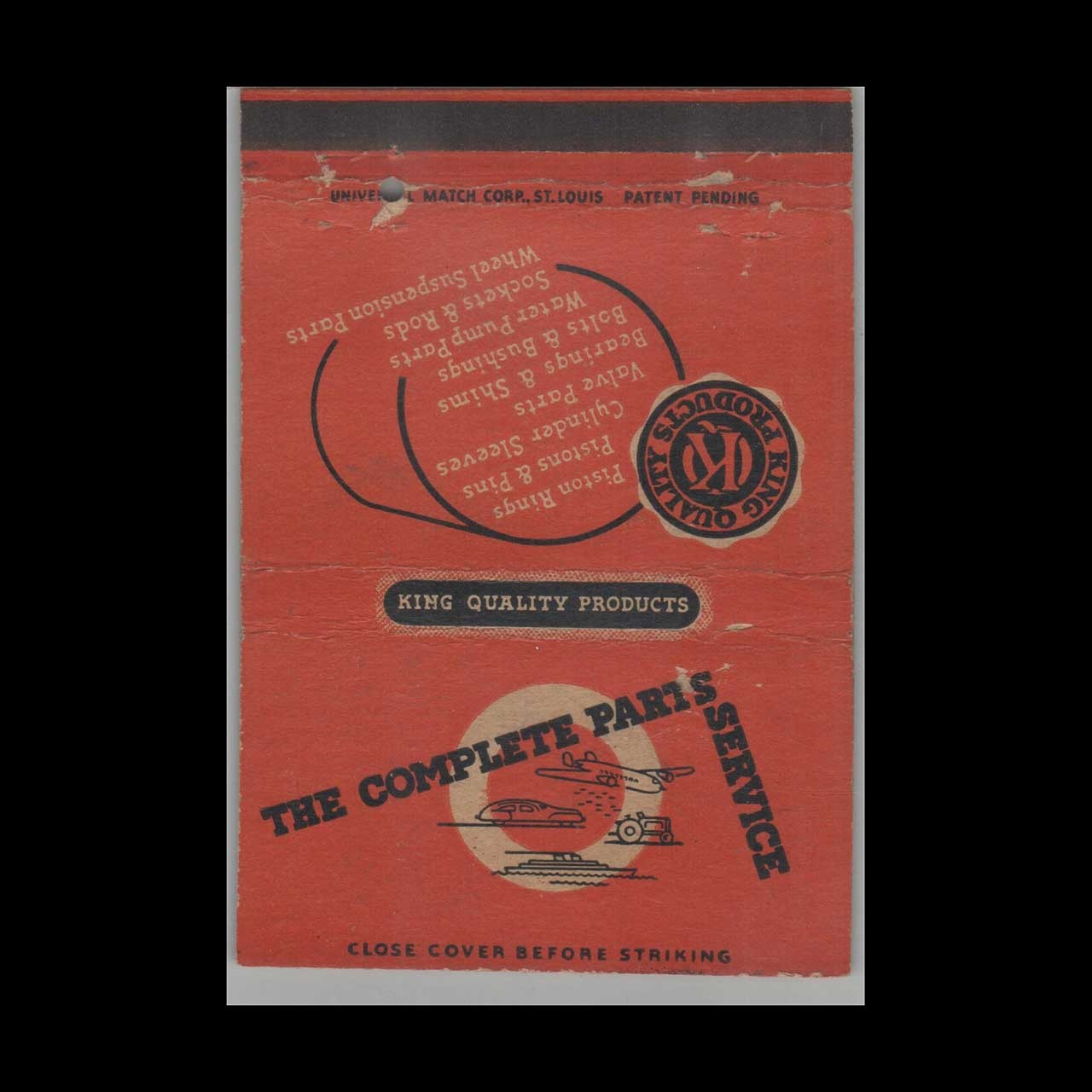 Matchbook Cover King Quality Products