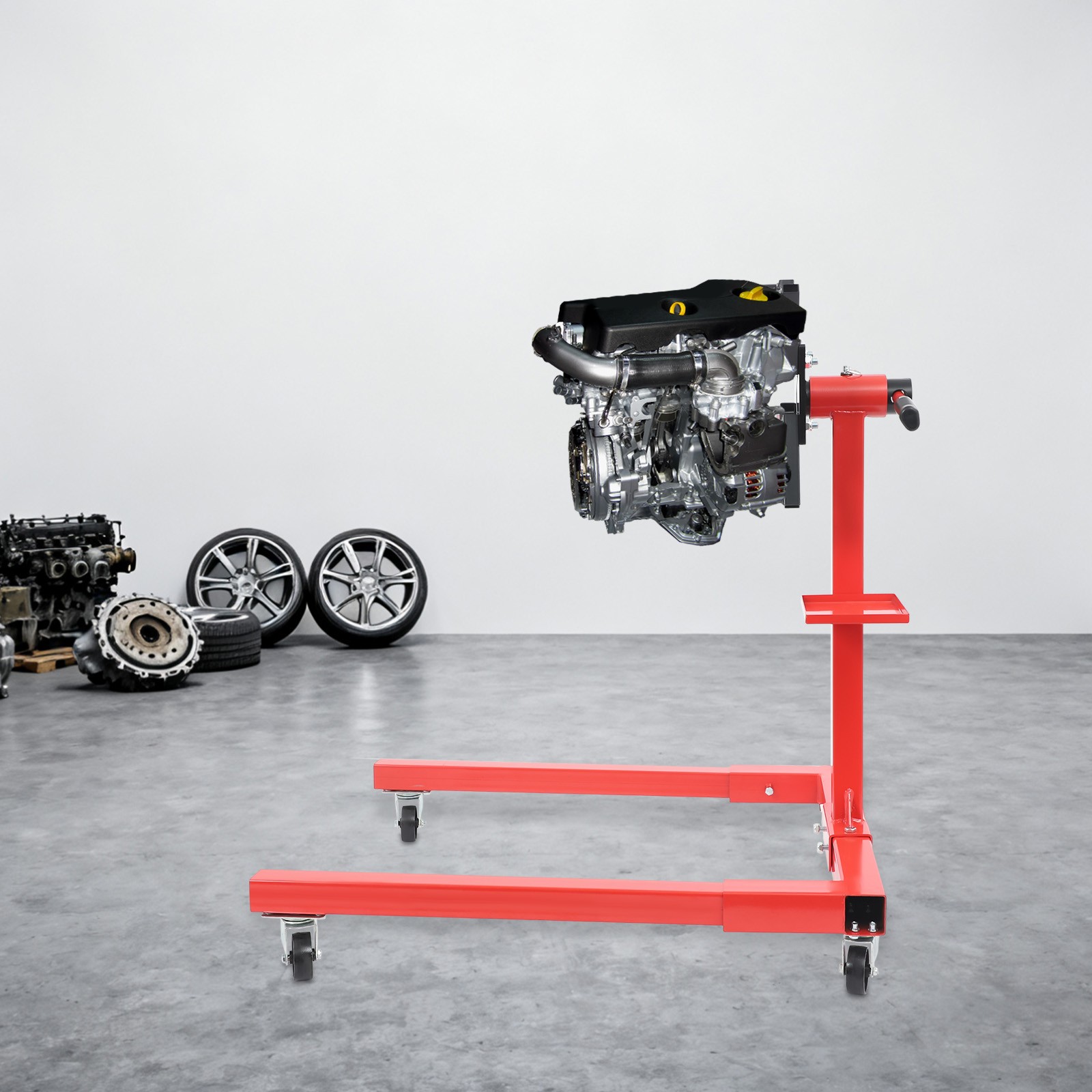 Folding Engine Stand Vehicle Engine Block Stand 1250lbs Load 360 Degree Head