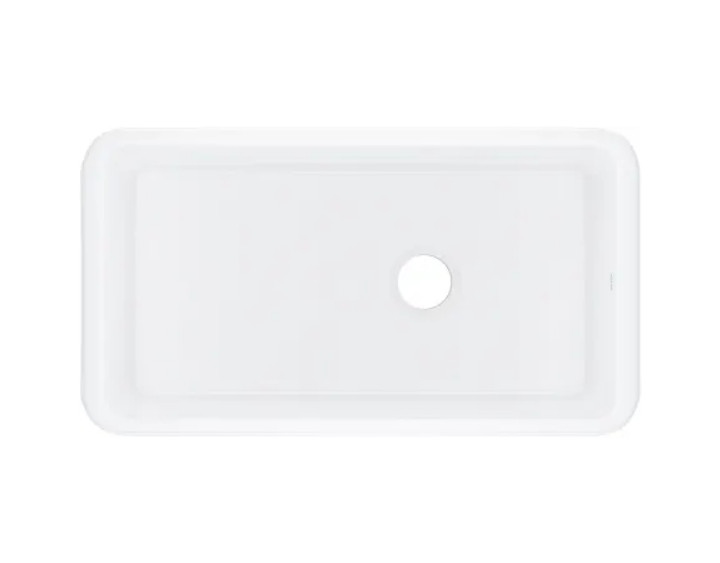 NEW Rohl 6497-00 #J4 Allia 34-1-2" Undermount Single Basin Fireclay Kitchen Sink