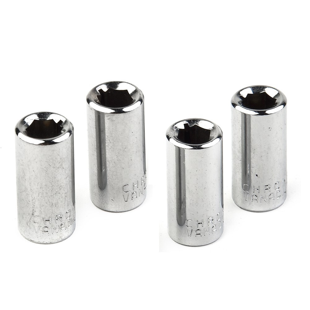4PCS 1/4" Square Drive To 1/4" Hex Socket Bits Converter Screwdriver Bit Adapter