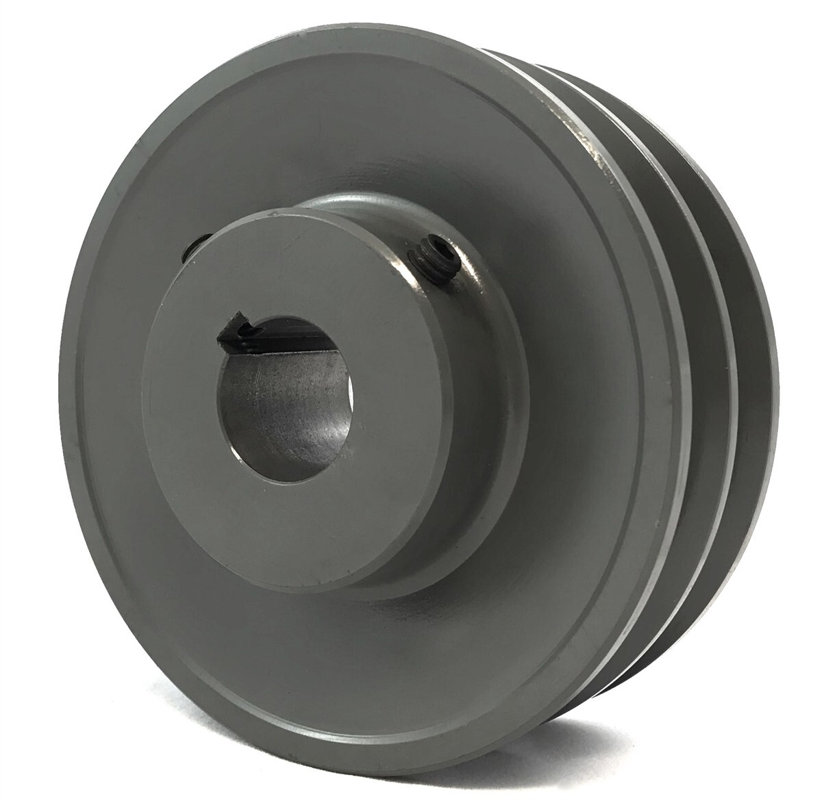 2BK45 1" Solid Cast Iron 2 Grooves Sheave Pulley ID: 1"  OD: 4.5" 2BK451 V-Belt