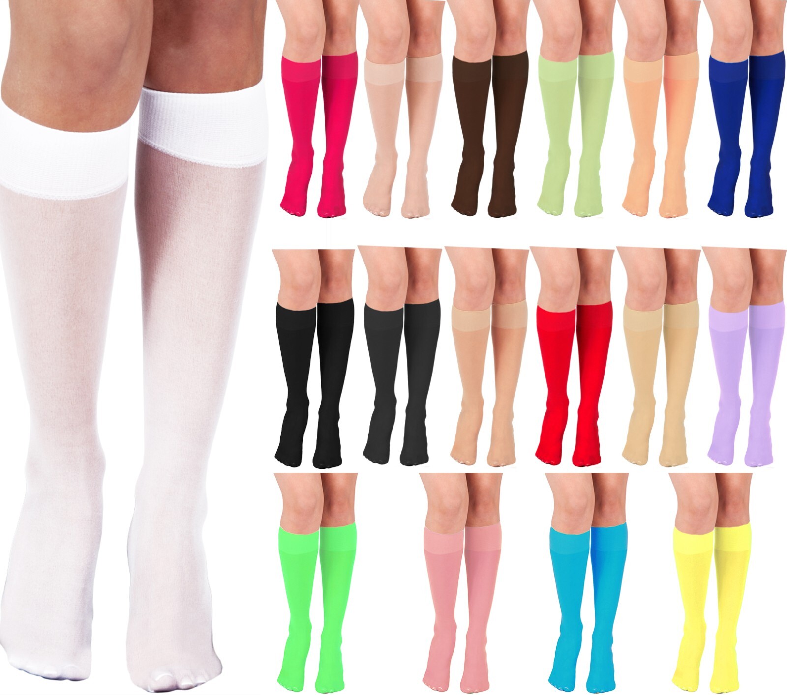 Womens Trouser Socks Knee High 1Pair