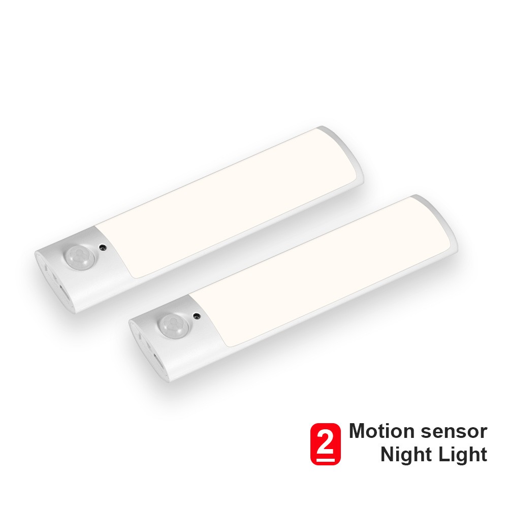 Dual Pack PIR Trigger Magnetic USB LED Light For RV Kitchen Storage Lighting