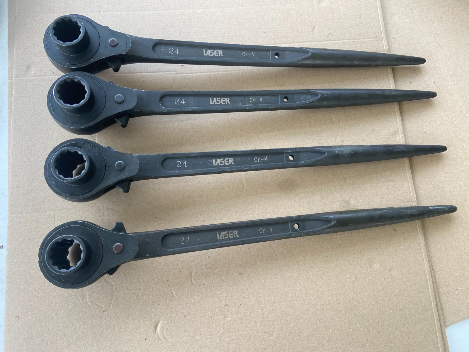 Laser 0177 Ratchet Socket Podger Spud Spanner 24 x 30 mm Scaffold Steel Erecting