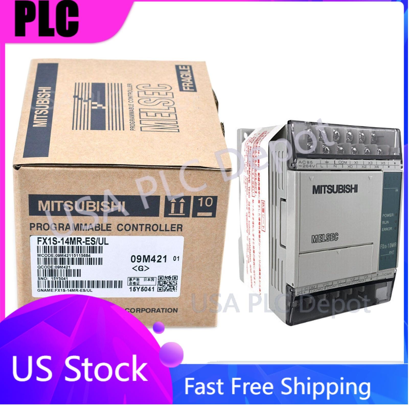 New In Box MITSUBISHI FX1S-14MR-ES/UL (FX1S14MRESUL) Programmable Controller