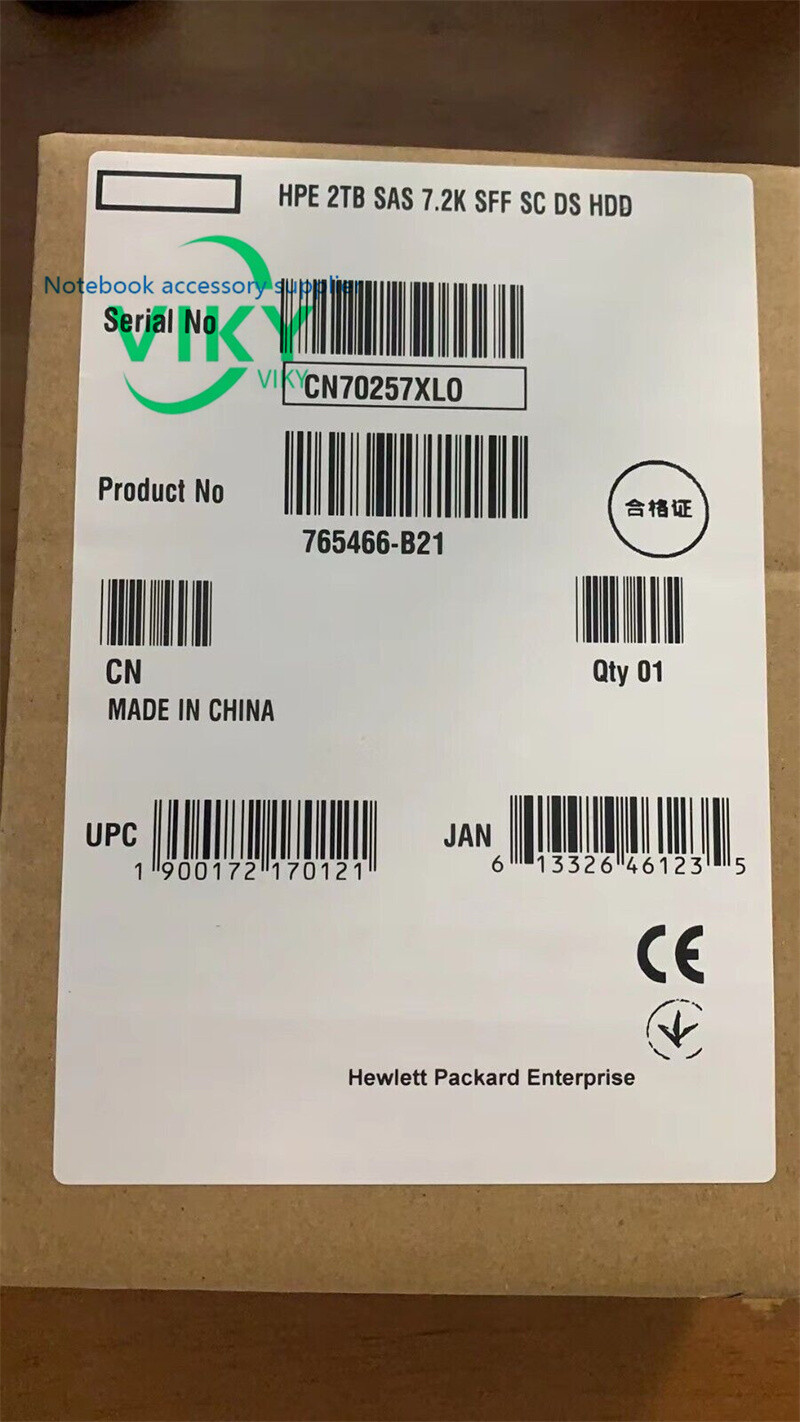 New 765466-B21 HP 2TB 12G SAS 7.2K RPM 2.5" 512E HDD 765873-001 765452-002