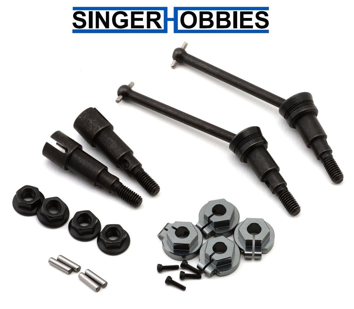 LOSI LOS-1929 1/12 NASCAR Metal Drive Axle Set w/Aluminum Hexes HH