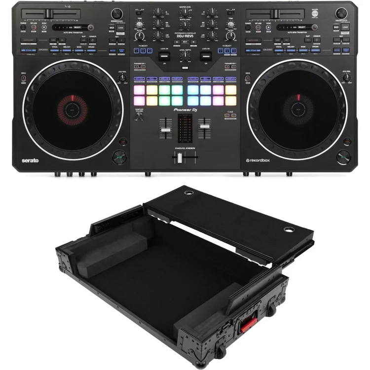 Pioneer DJ DDJ-REV5 4-deck DJ Controller with Stem Separation and Gator Onyx