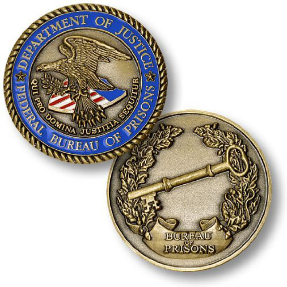 NEW Department of Justice, Federal Bureau of Prisons Challenge Coin