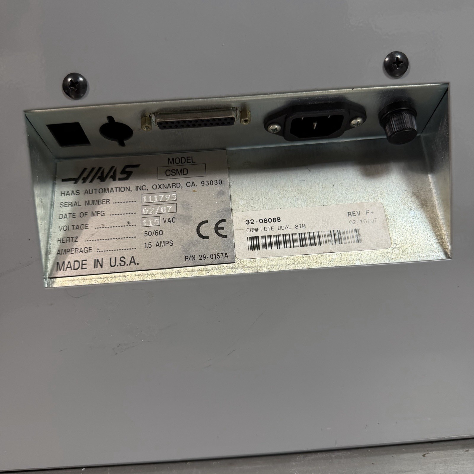 HAAS CSMD Mill Lathe Automation Control Complete Dual Simulator 2007