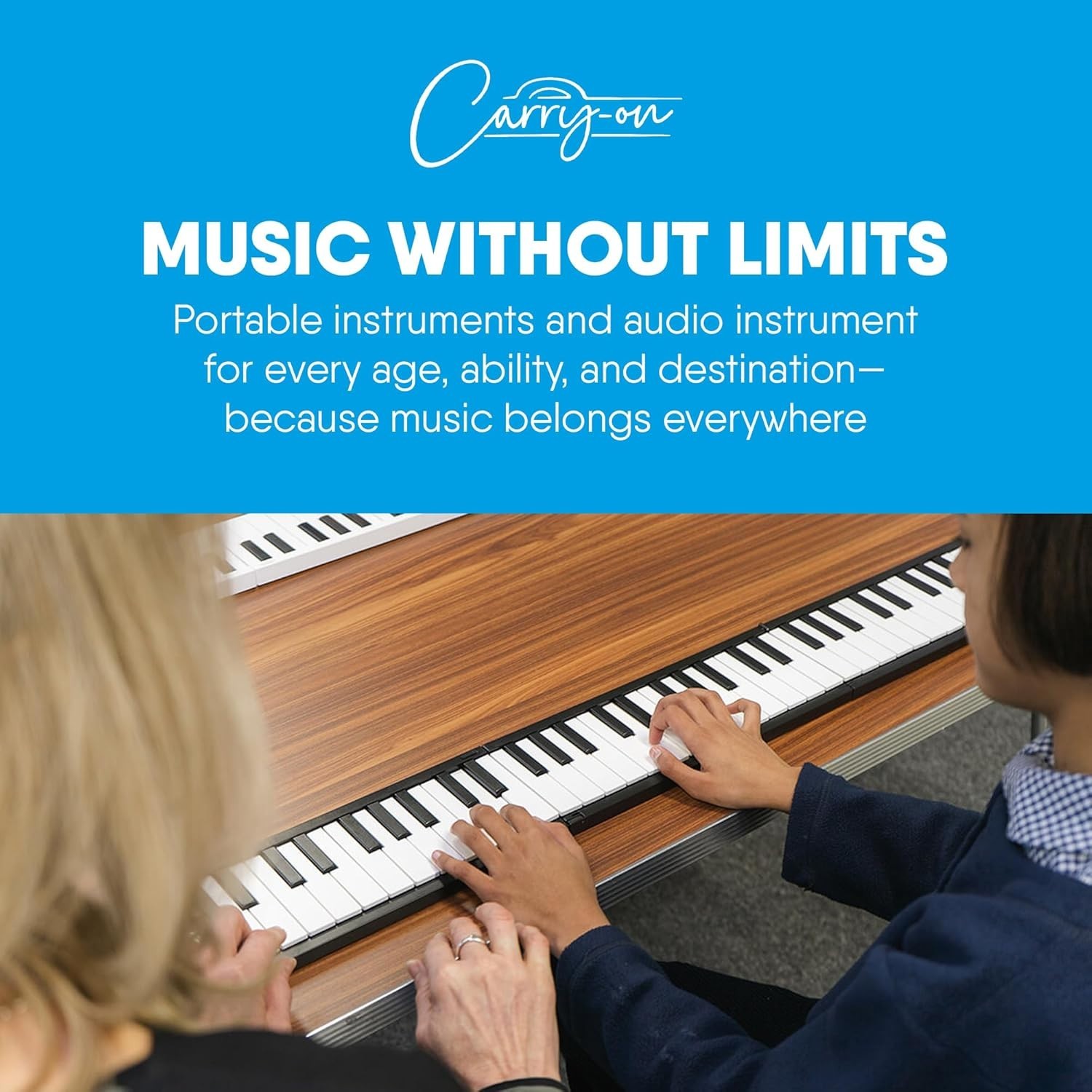 Portable 88-Key MIDI Controller with Rechargeable Battery