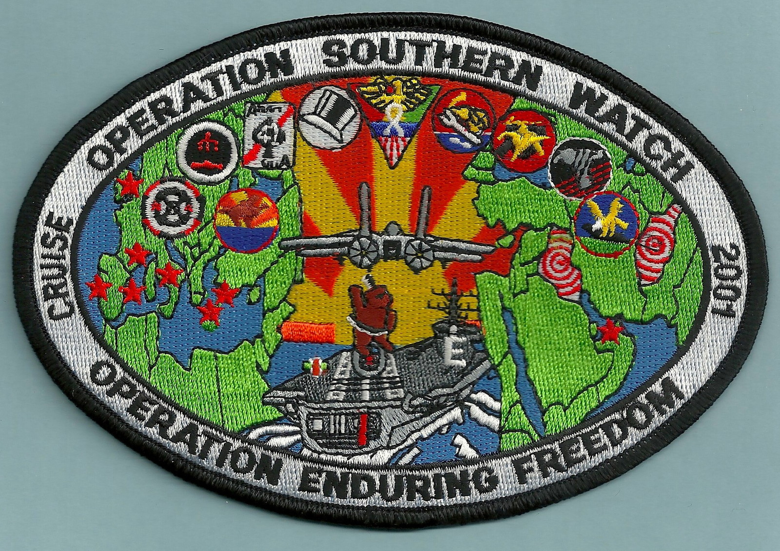 CVN-65 USS ENTERPRISE VF-41 OPERATION SOUTHERN WATCH 2001 CRUISE PATCH