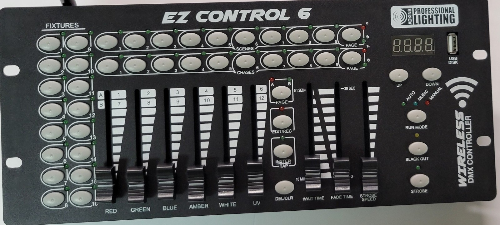 Adkins Pro Audio & Lighting EZ-Control-6 Compact DMX or Wireless DMX controller