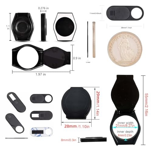 ThtRht 6 Pack Webcam Lens Cover Computer USB Camera Shutter Cap Adhesive
