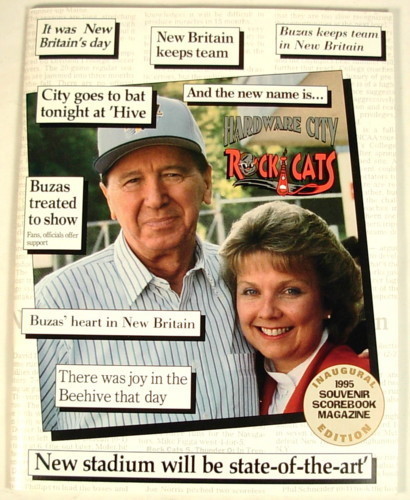NEW BRITAIN ROCK CATS MINNESOTA TWINS 1995 PROGRAM TORII HUNTER
