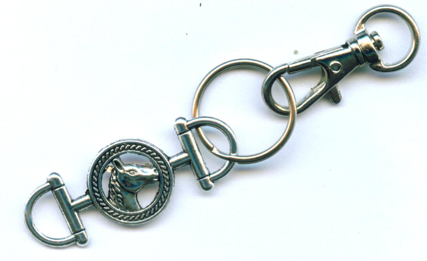 Keychain bit with carabiner keychain bits horse horses riding jewelry
