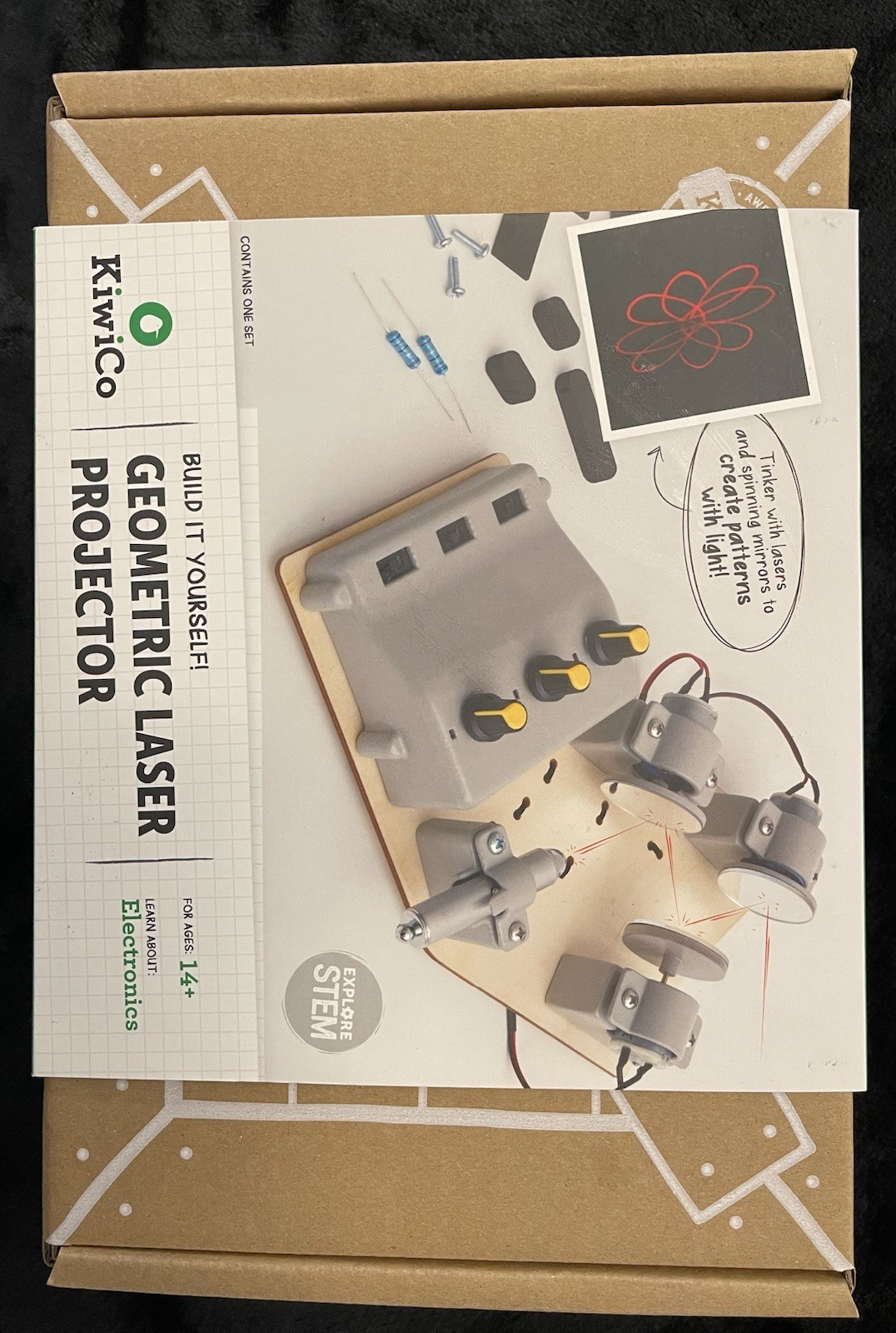 New KiwiCo Geometric Laser Projector STEM Kit Build It Yourself 2020 Ages 14+