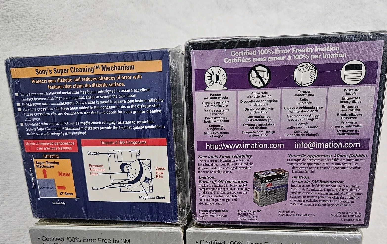 Sony Imation 3.5" High Density IBM 2HD PS/1/2 Formatted SEALED 10 Pack Diskettte