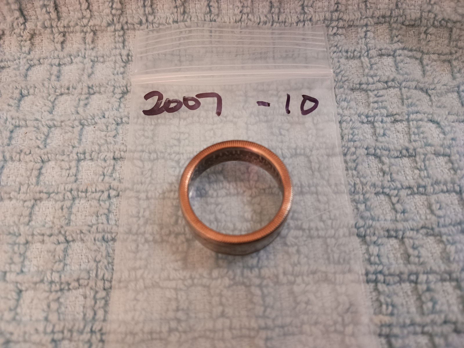2007 Kennedy Half Dollars size 10 coin ring handmade mixed metals