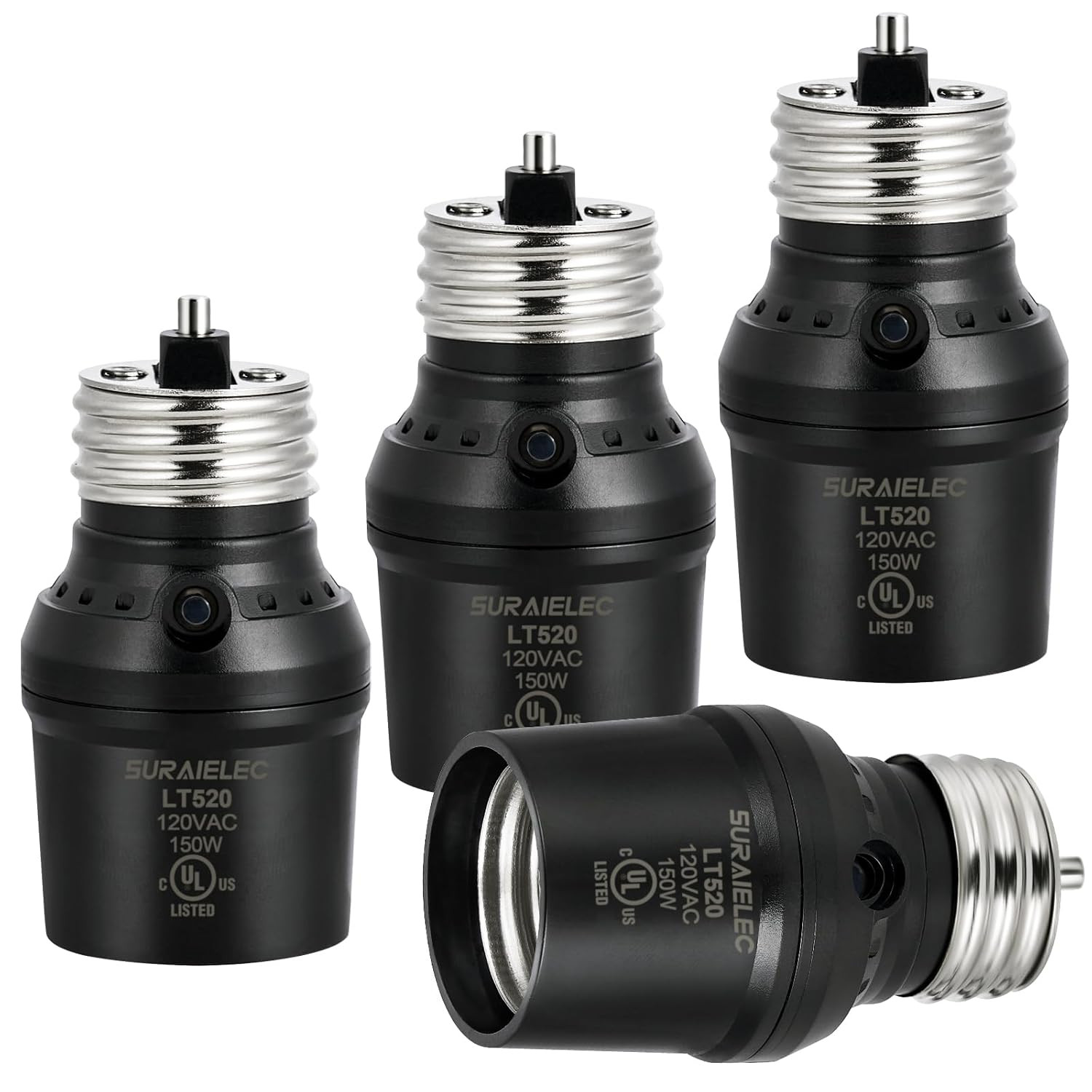 Light Sensor Socket, Dusk to Dawn Sensor Socket, Adjustable Sensor Orientation,