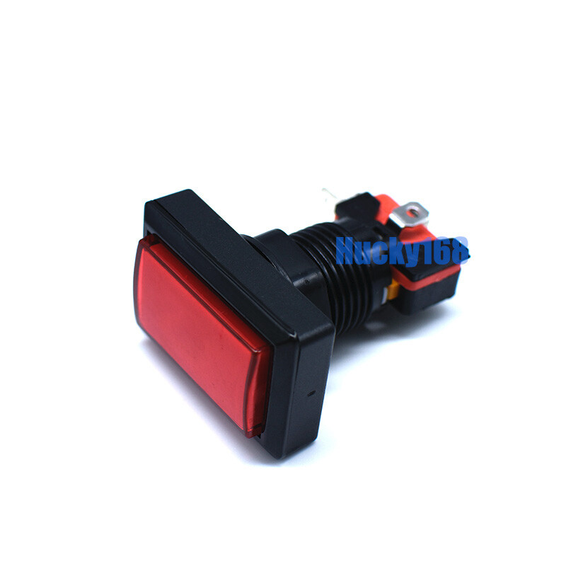 Arcade LED Buttons Rectangle with Microswitch 50mm*33mm Push illuminated Machine