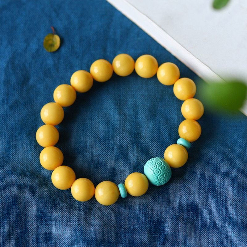 Chain Turquoise Accessories Old Honey Chicken Oil Yellow Single Circle Bracelet