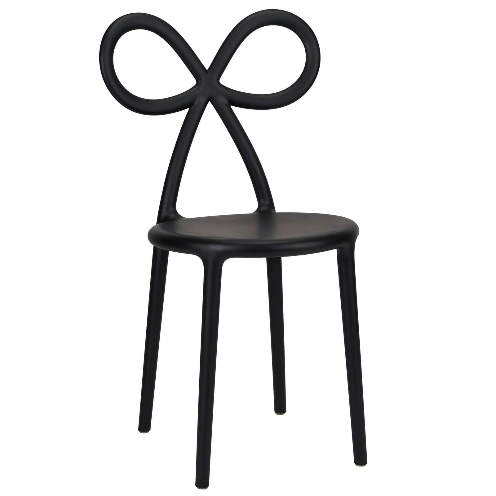 Black Resin Bow Chair with Round Seat by Chivari