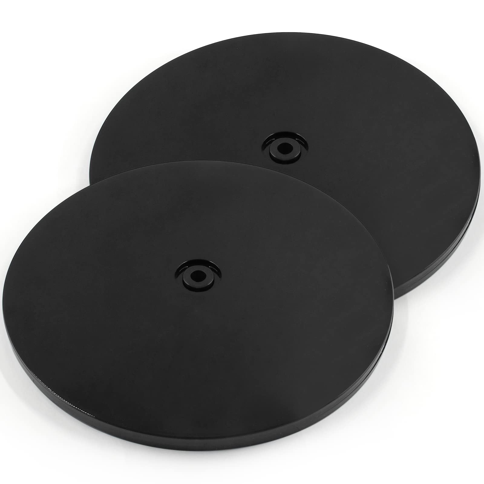 Jersvims 2Pcs 8 Inch Acrylic Turntable Platter, Black Turntable Organizer Rou...