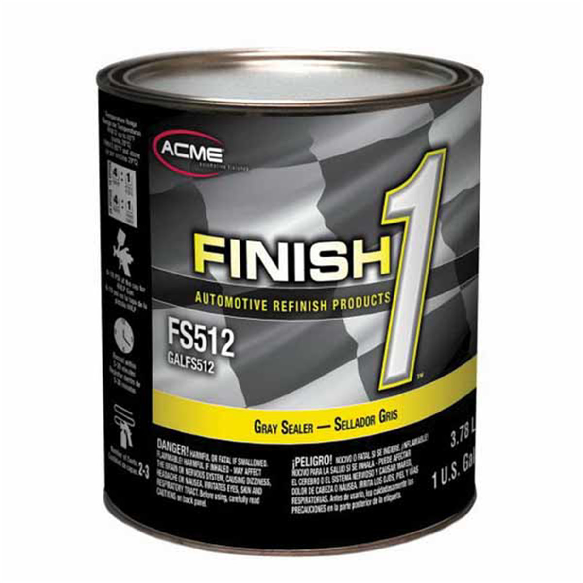 Finish 1 Automotive FS514-4  4.1  VOC Enamel GRAY Sealer Undercoat 1 quart