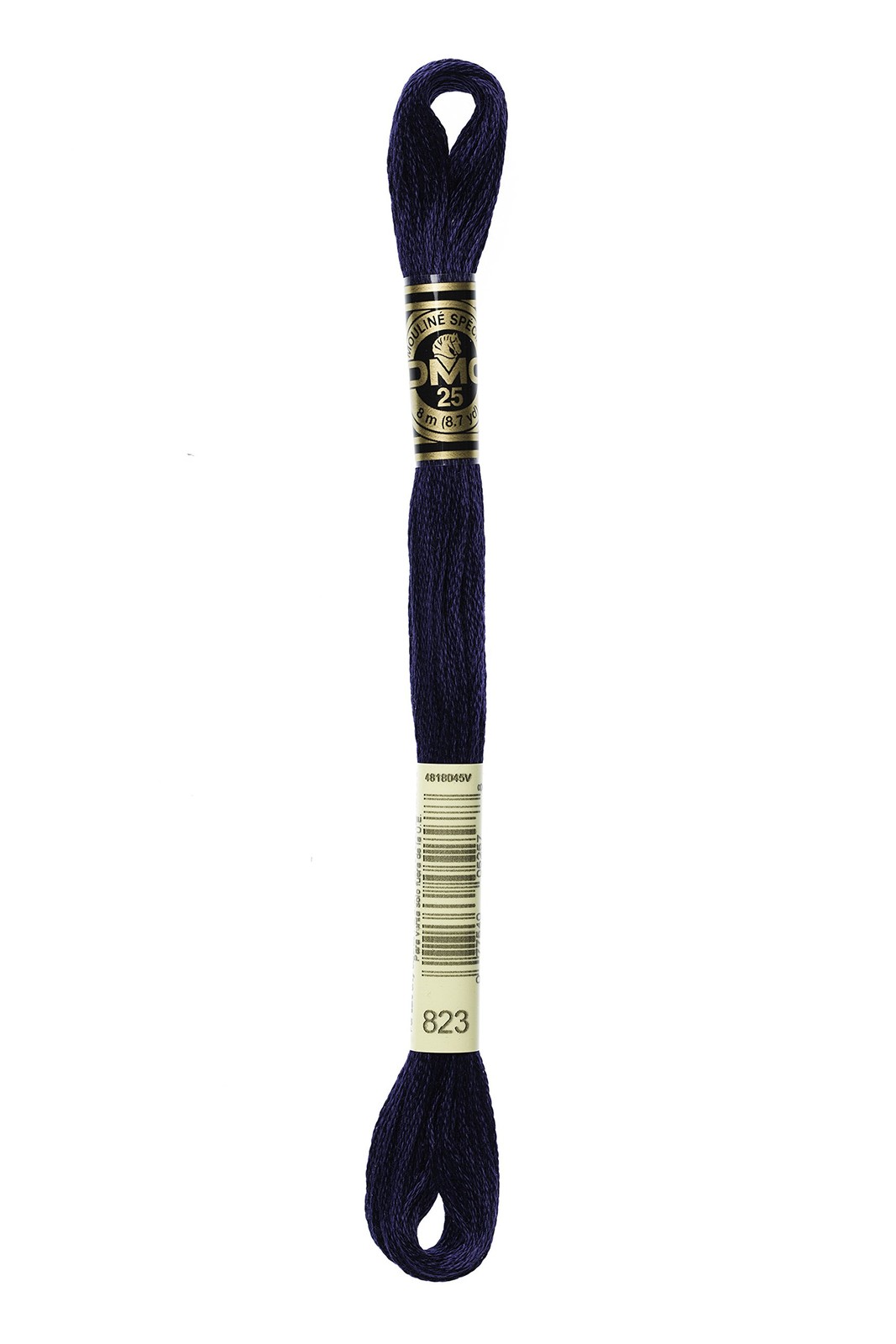 Dark Navy Blue Cotton Yarn 8.7 Yards Six Strand Divisible Thread Made in France