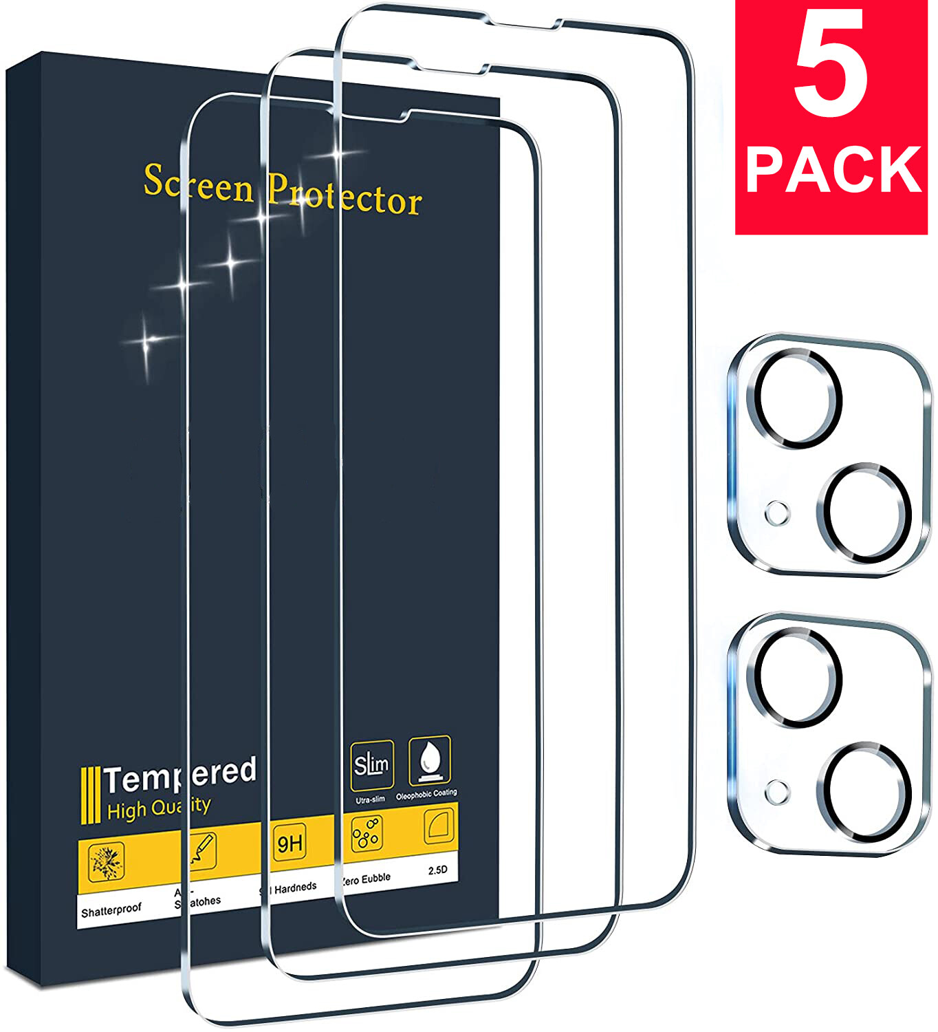 Bundle For iPhone 13 Pro Max Mini Tempered Glass Screen Protector Film Coverage