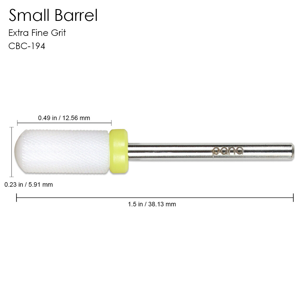 PANA 3/32" Shank Size - Smooth Top Large/Small Barrel Nail Ceramic Bit
