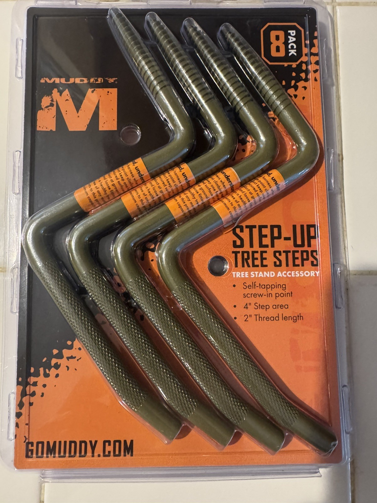 Tree Steps 8 Pack Heavy Duty Climbing Ladder Tool Self Tapping Easy Install New