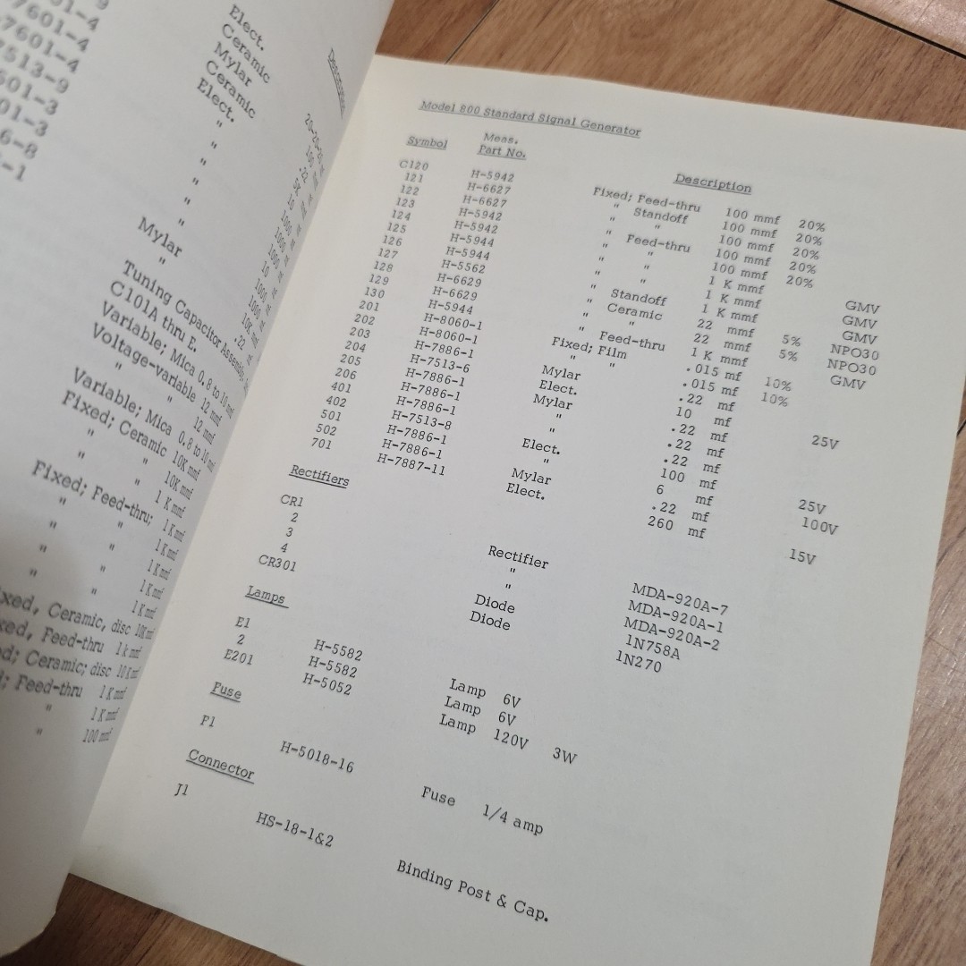 Edison Electronics 800 Standard Signal Generator Instruction Manual