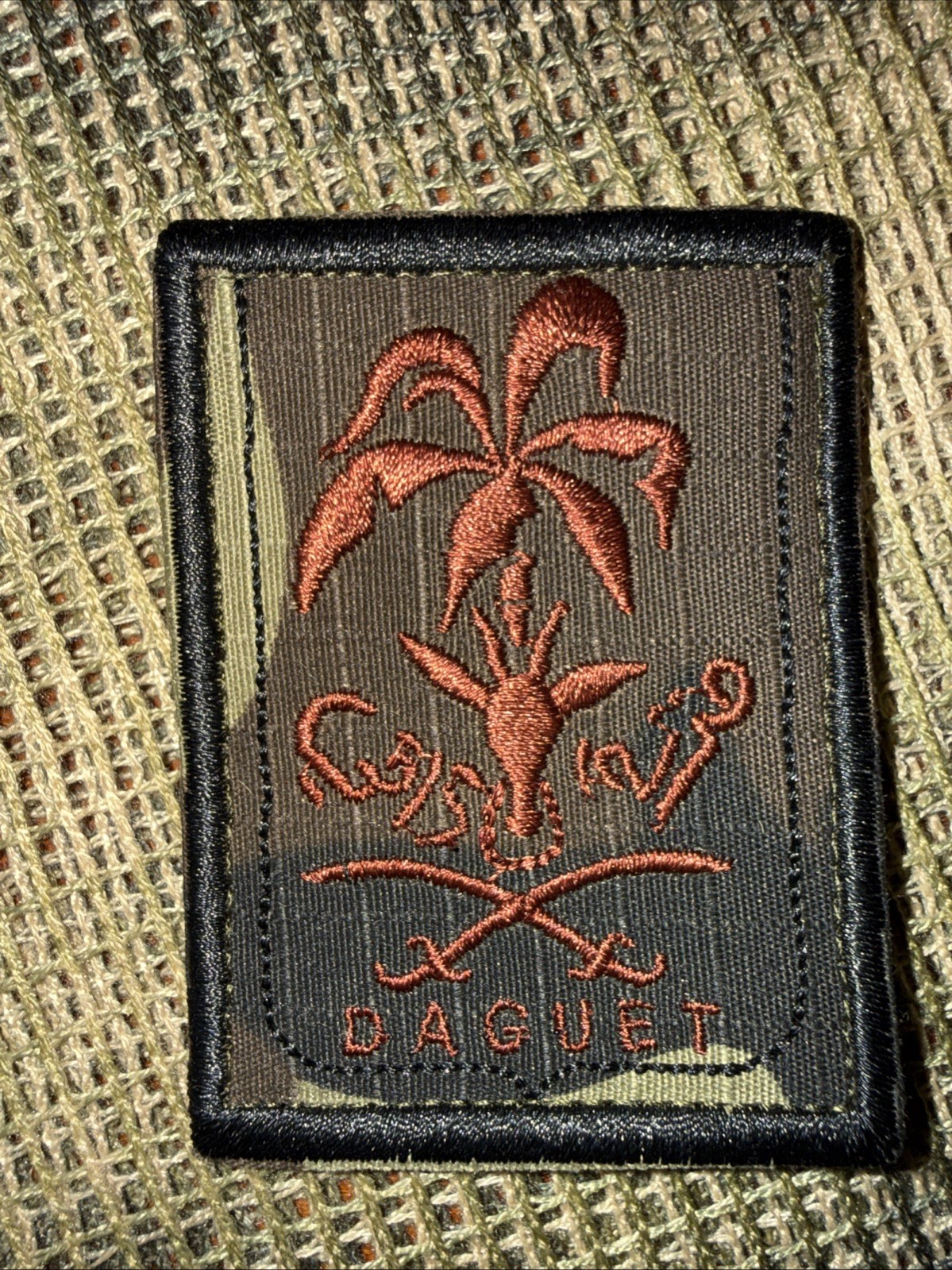 French NATO Forces Forces Operation DAGUET Pocket Patch Black And Camo
