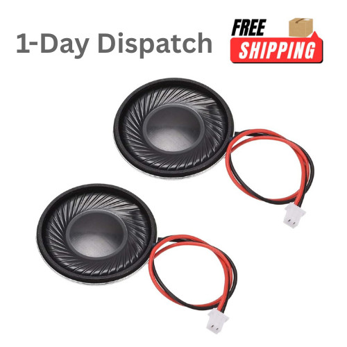 Uxcell 2Pcs 1W 8 Ohm 28mm Magnetic Speaker with PH2.0 Terminal Line